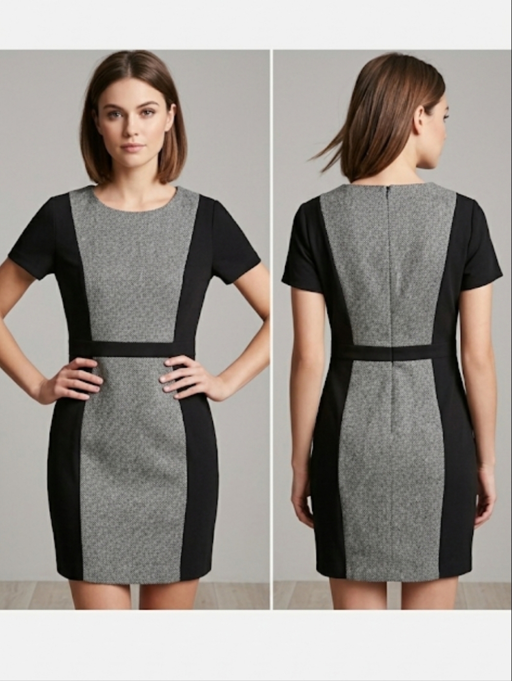 Forever 21 Black and Gray Mini Dress